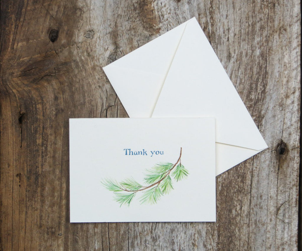 Pine Bouquet thank you note