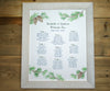 Pine bough wedding seating chart