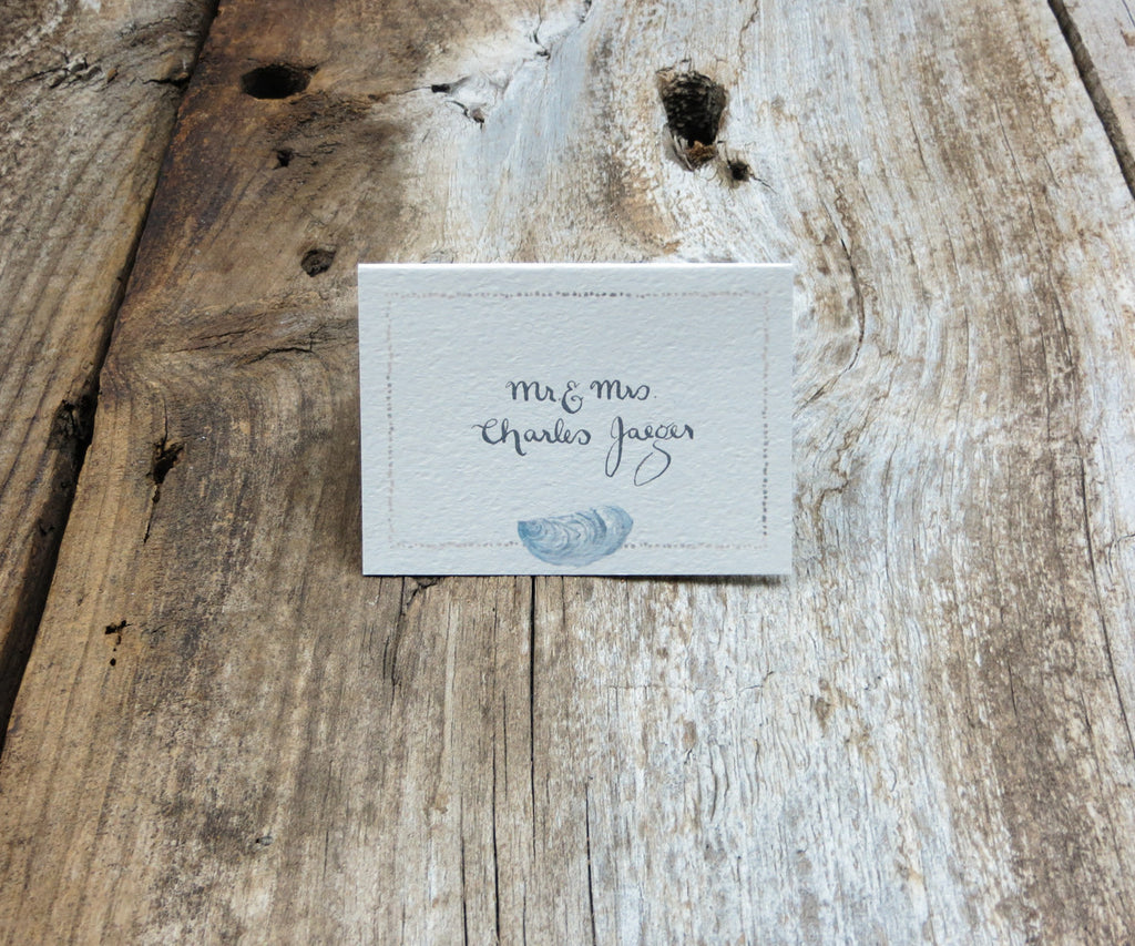 Oyster with Sand Border Escort/Place Card