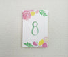 river view floral table number