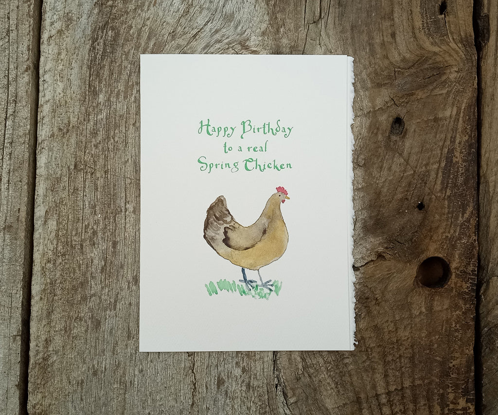 Spring Chickens Birthday Card