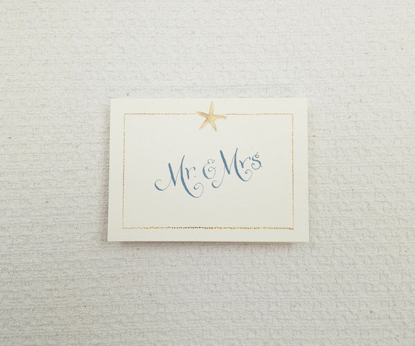 Chic Starfish Wedding Thank You Notes