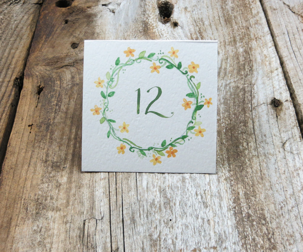 Floral Ring Monogram Table Signs