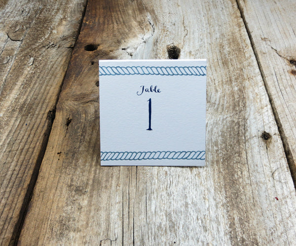 Nautical Rope Table Signs