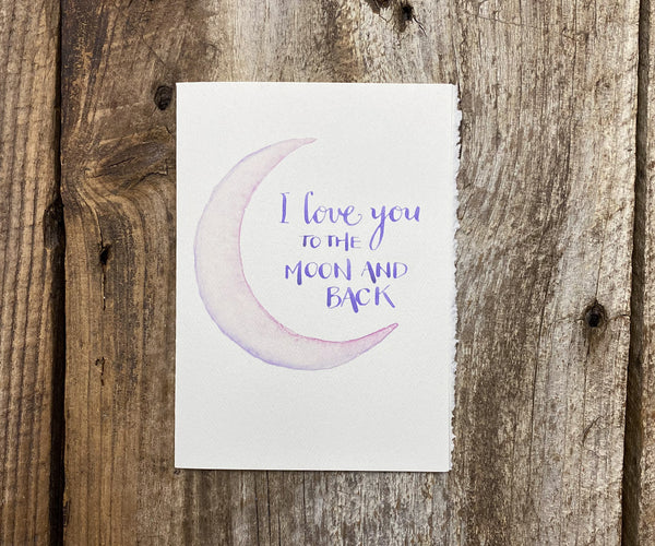Love you to the moon and back card