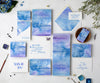 Watercolor wash wedding invitation