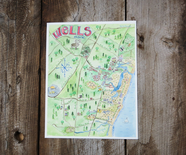Wells, Maine map