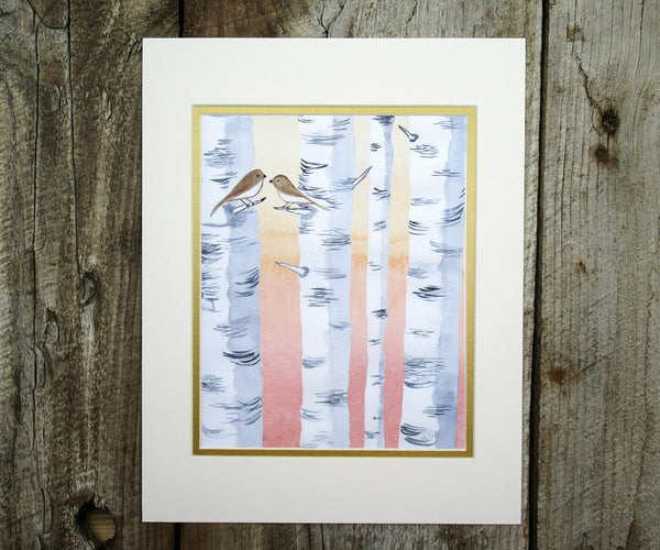 birch trees print