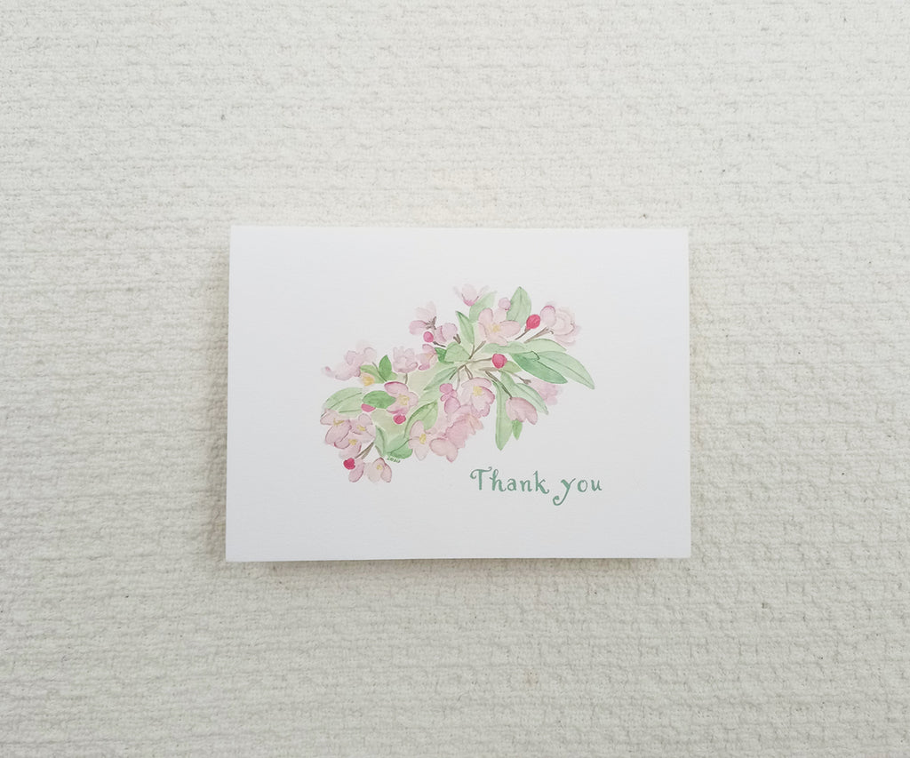 Apple Blossoms Thank You Notes