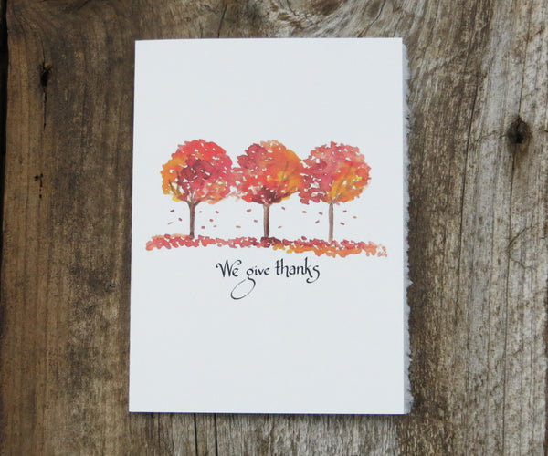 Autumn Trees Thank You Card