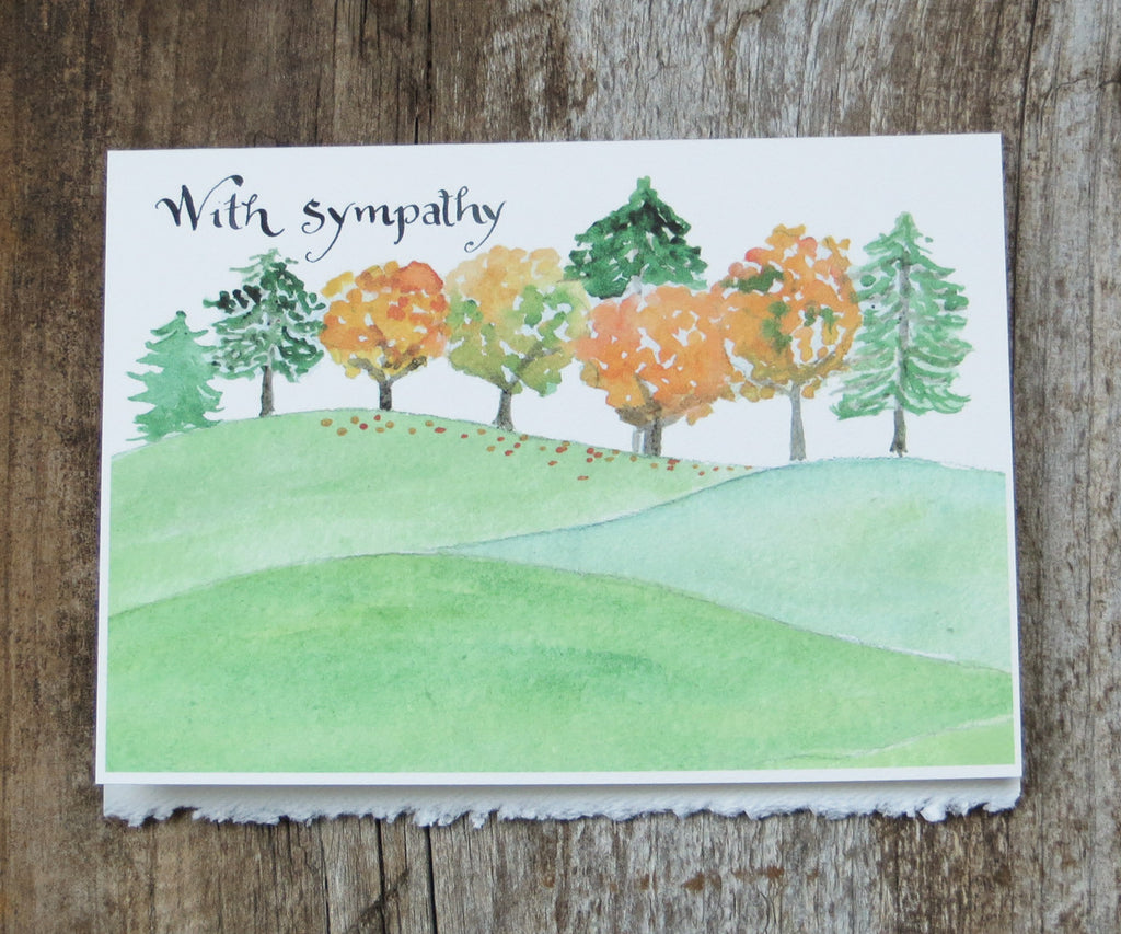 Autumn Trees Sympathy Card