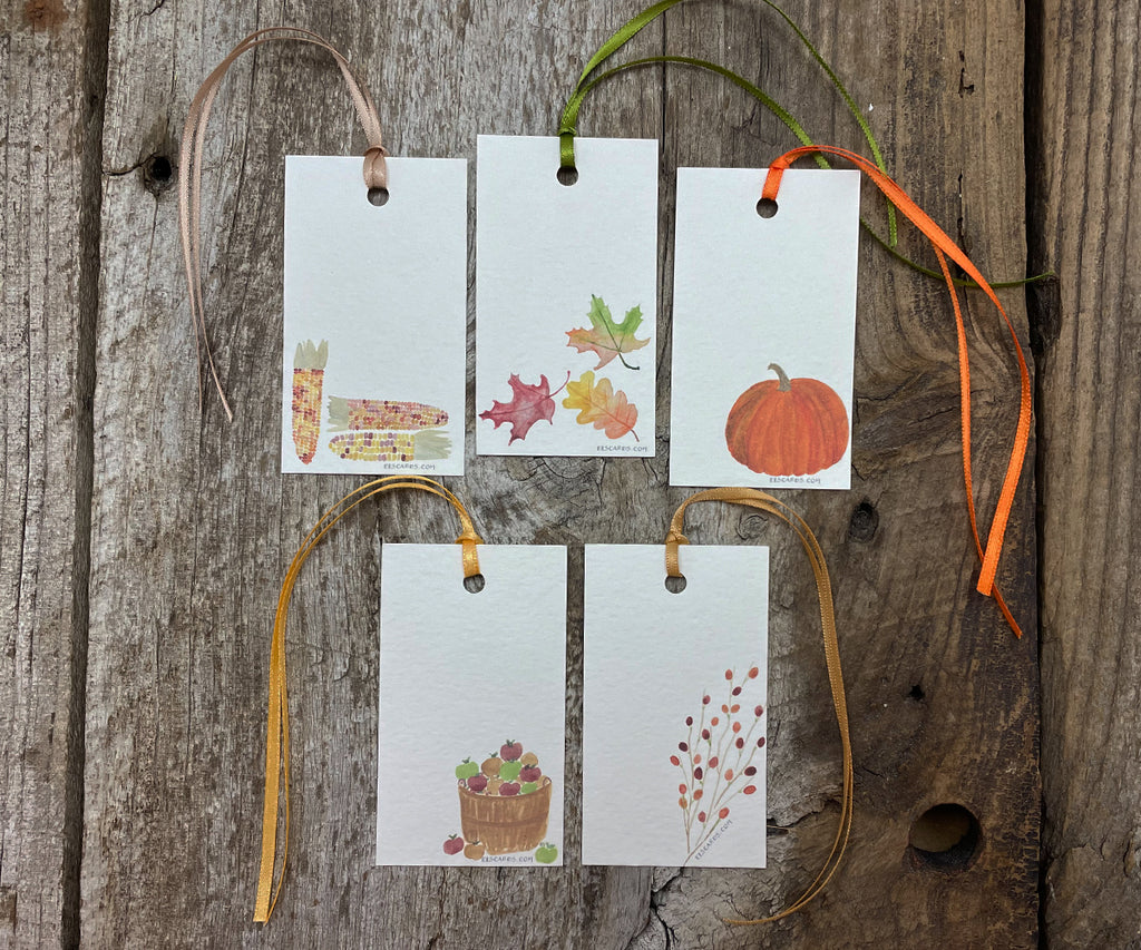 autumn gift tags