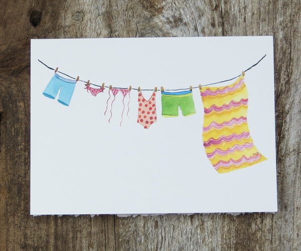 bathing suit laundry line