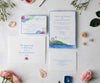 Beach Rose Lighthouse wedding invitation