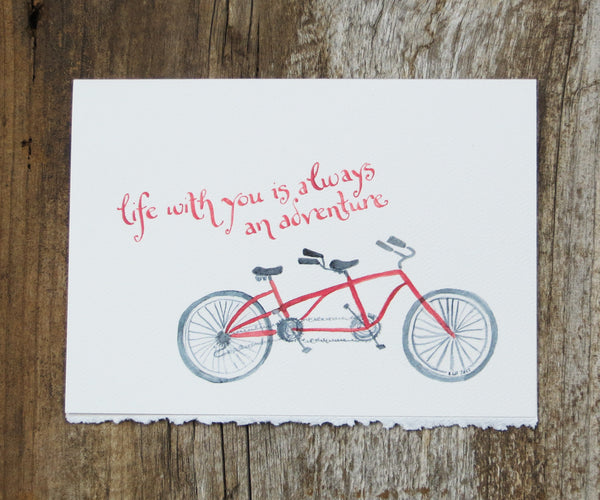 Bike For 2 Friendship & Love Card