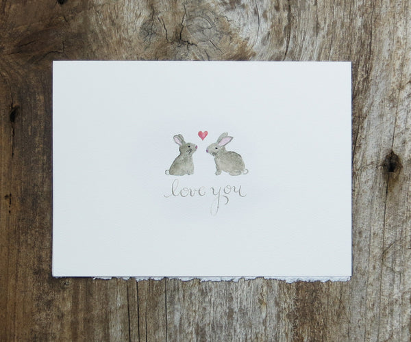 Bunnies Love Valentine Card