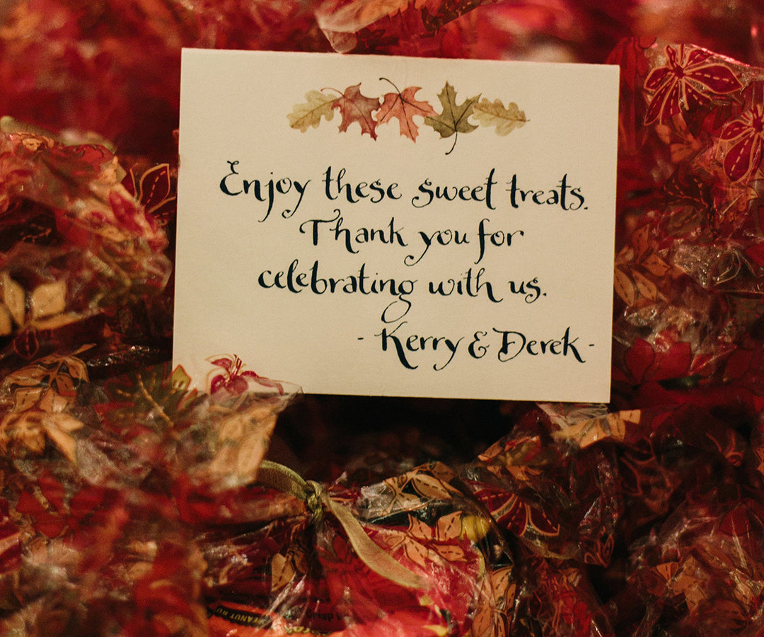 wedding in autumn treat sign