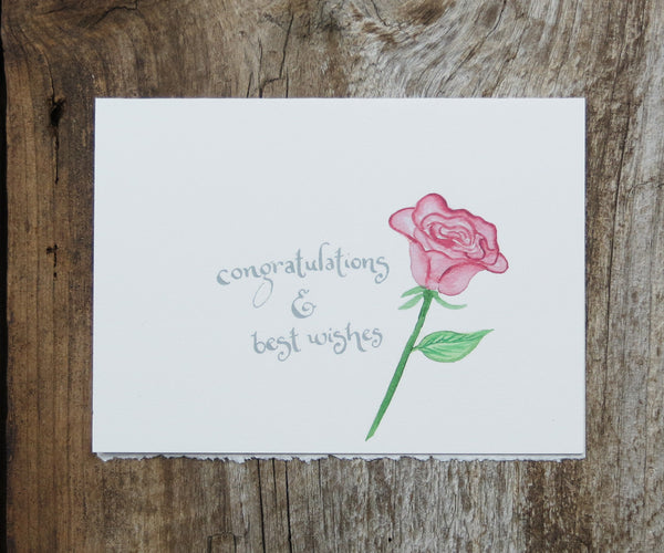 Best Wishes Rose Card