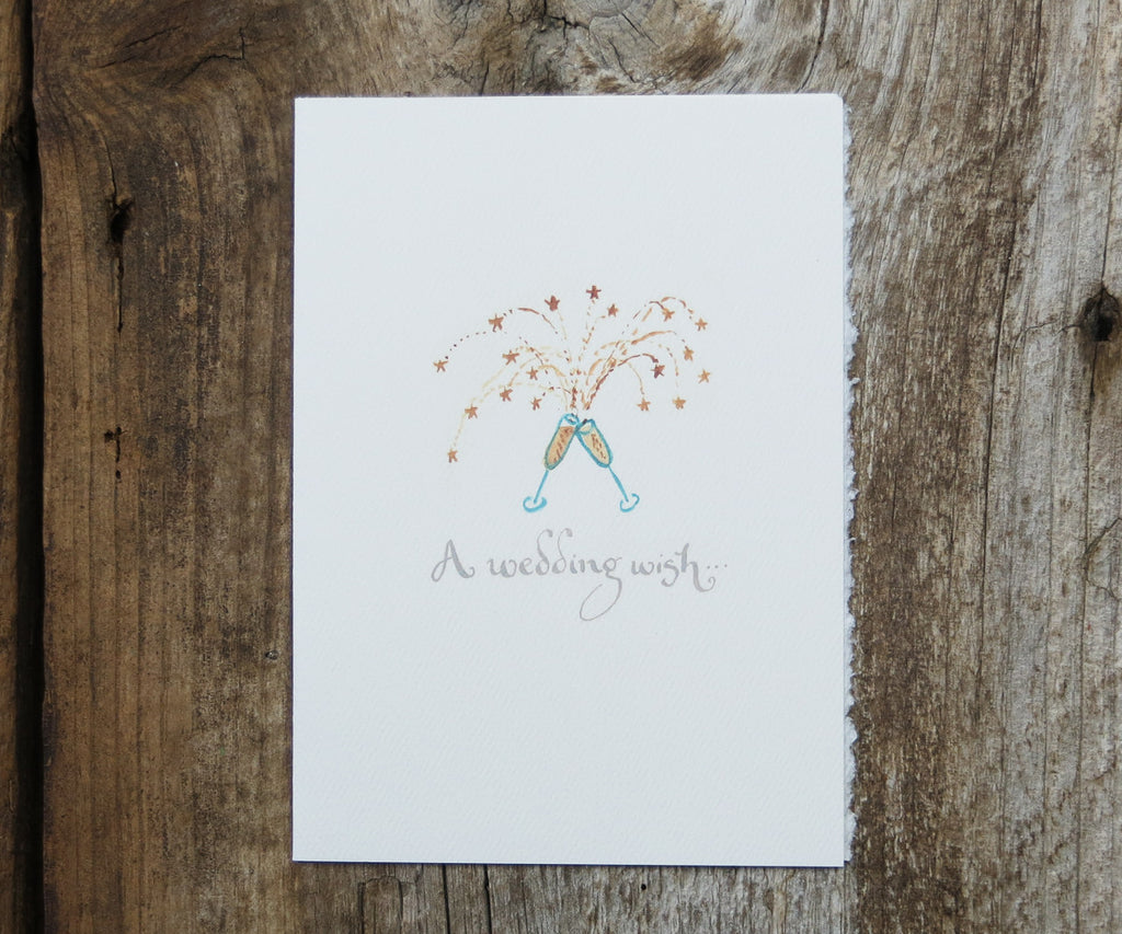 Wedding Wish Champagne Toast Card