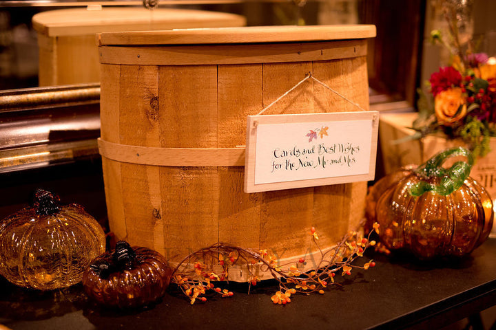 NH autumn wedding guest book sign