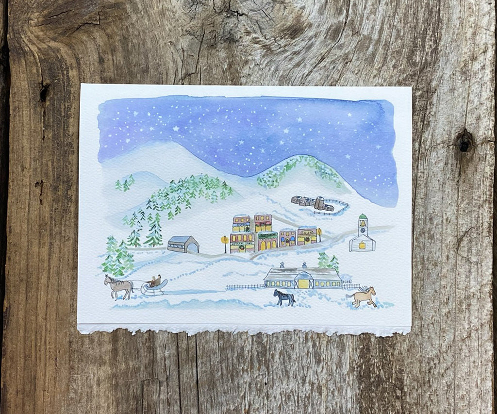 Charming Village Holiday Card