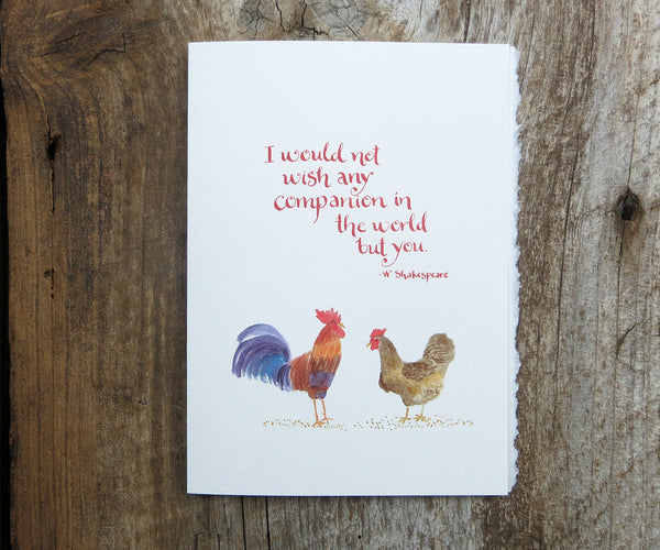 Chickens Valentine Card
