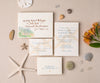 Chic starfish wedding invitation