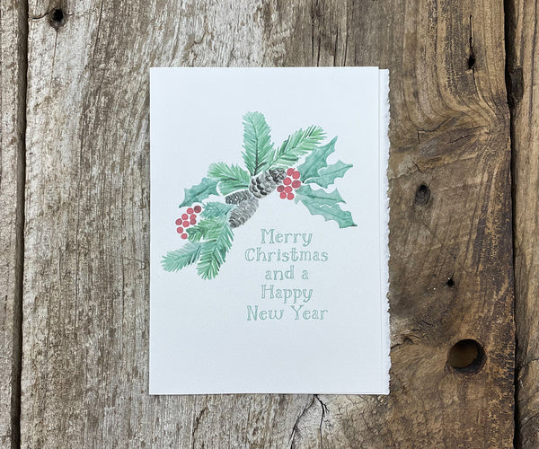 Christmas Greenery Holiday Card