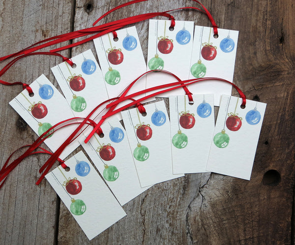 Classic Ornaments Holiday Gift Tags