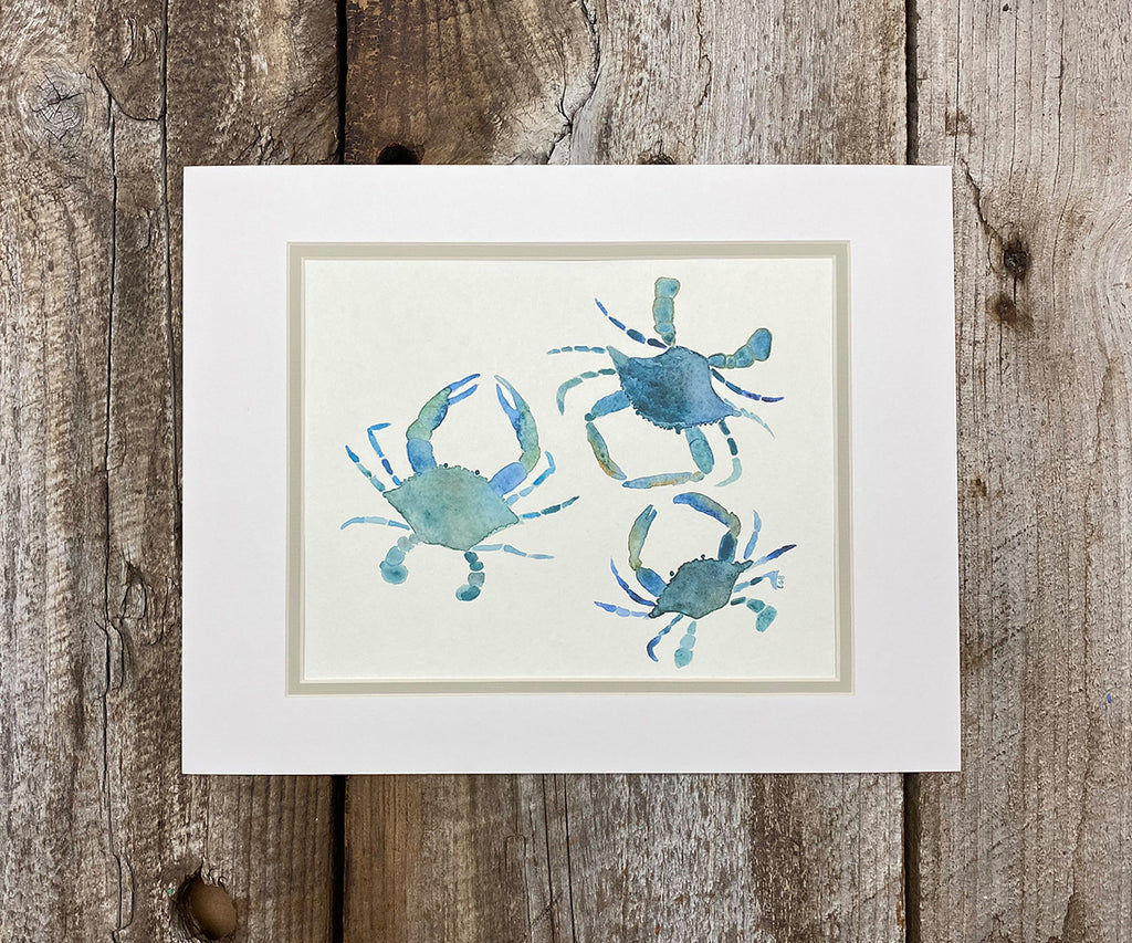 blue crab print