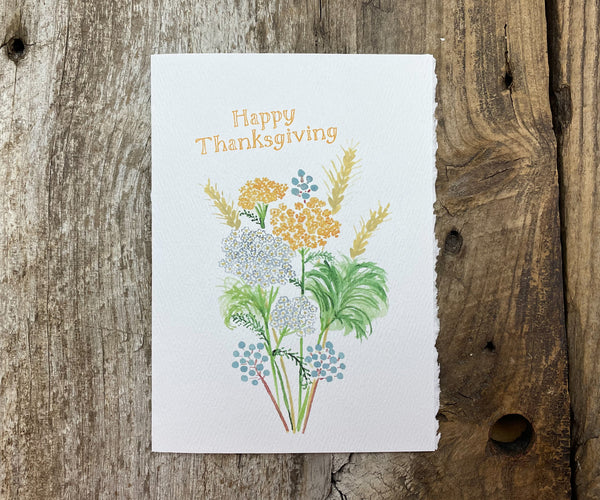 Dried Bouquet Thanksgiving Card