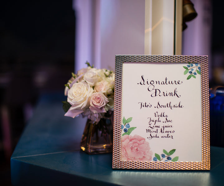 signature drink sign peony