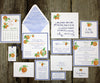 Oranges wedding invitation suite