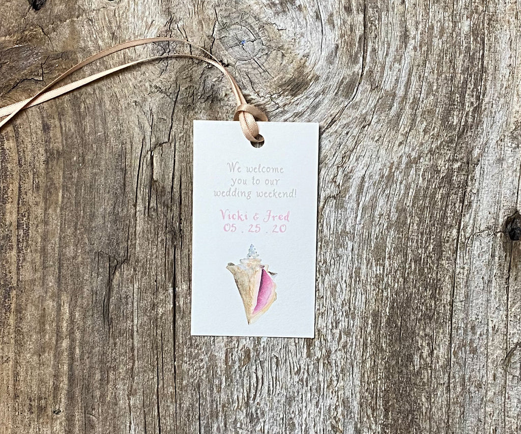 Conch Shell Favor Tags
