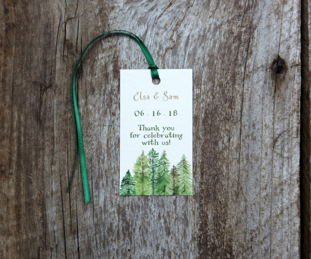 Forest Pines Favor Tags