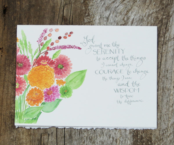 Serenity Prayer Recovery Card