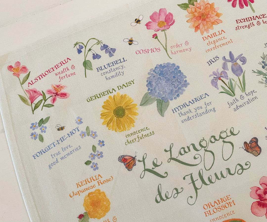 language of flowers towel