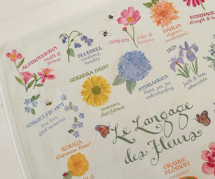 language of flowers towel