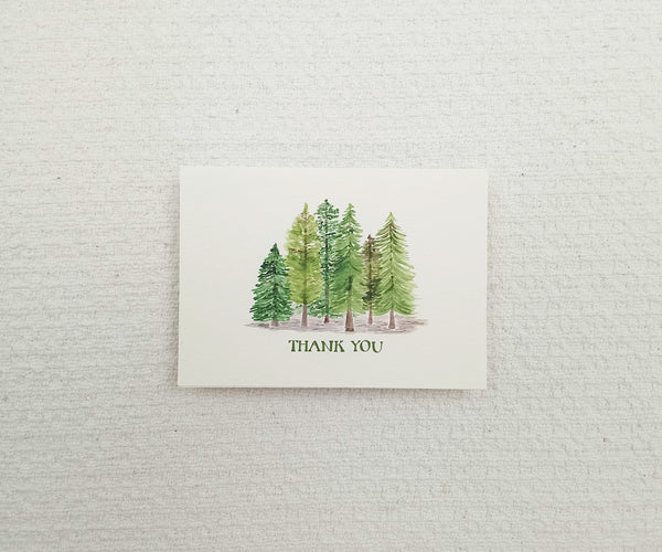 Forest Pines Wedding Thank You Notes