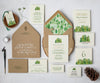 forest pines wedding invitation