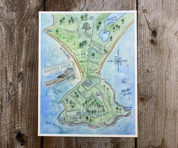 Prouts Neck Maine map