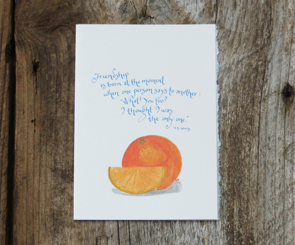 Friendship Orange Card