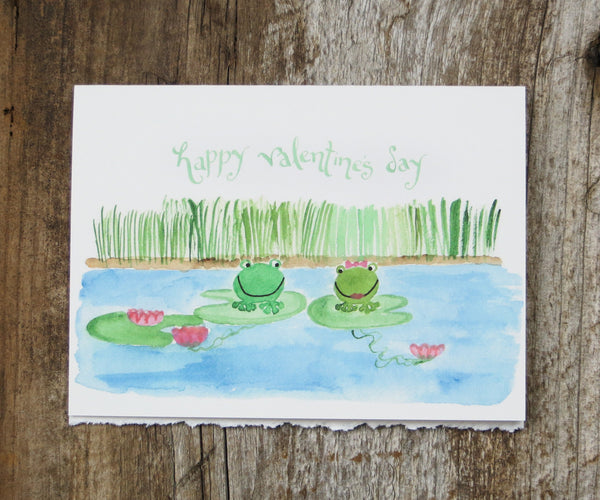 Frogs Valentines Card