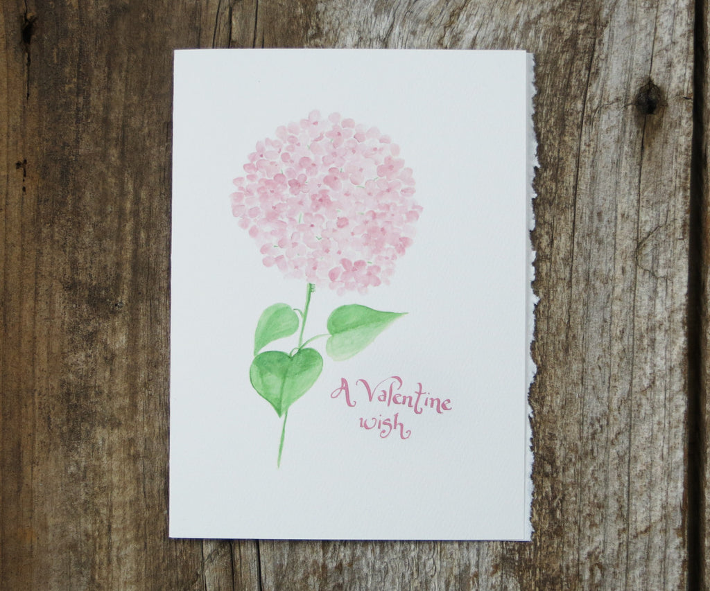 Hydrangea Valentines Card