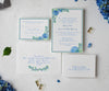 Hydrangea and Blueberries Wedding invitation