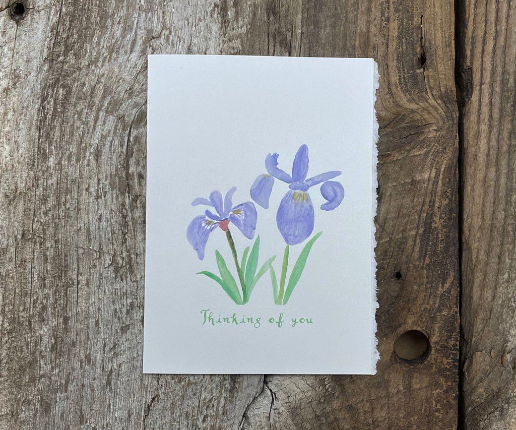 Irises thinking of you card