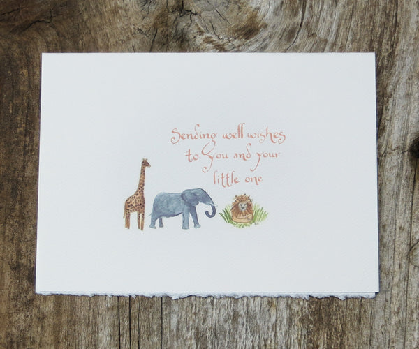 Jungle Animals New Baby Card