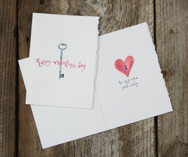 Key To Heart Valentines Card