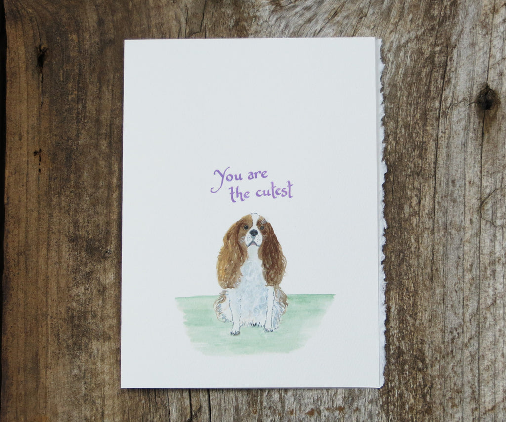 King Charles Spaniel Valentines Card