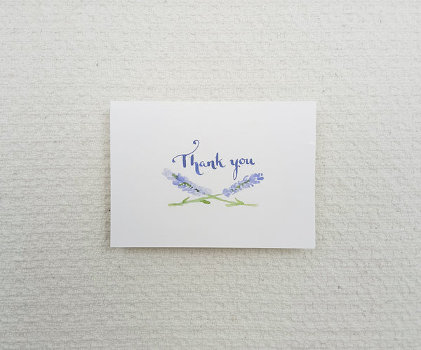 Lavender Wedding Thank You Notes